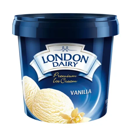 LONDON DAIRY VANILLA PREMIUM ICE CREAM 1LTR