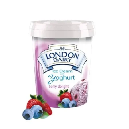 LONDON DAIRY PREMIUM MEDIUM FAT ICE CREAM WITH YOGHUT & BERRIES 500ML