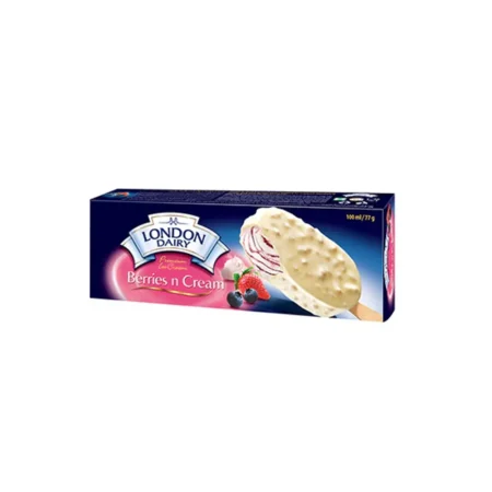 LONDON DAIRY PREMIUM ICE CREAM BERRIES N CREAM FLAVOURED 110/100ML