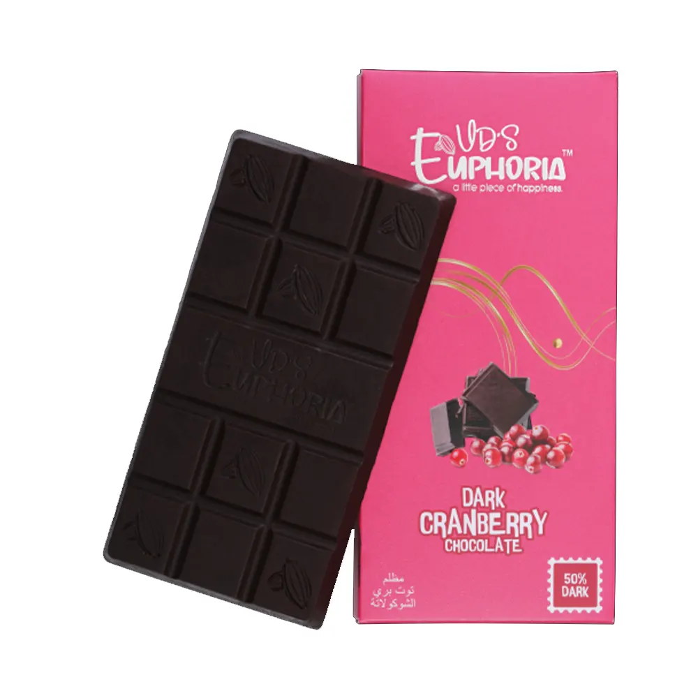 Vds Euphoria Dark Caranberry Chocolate 50% Dark 100G