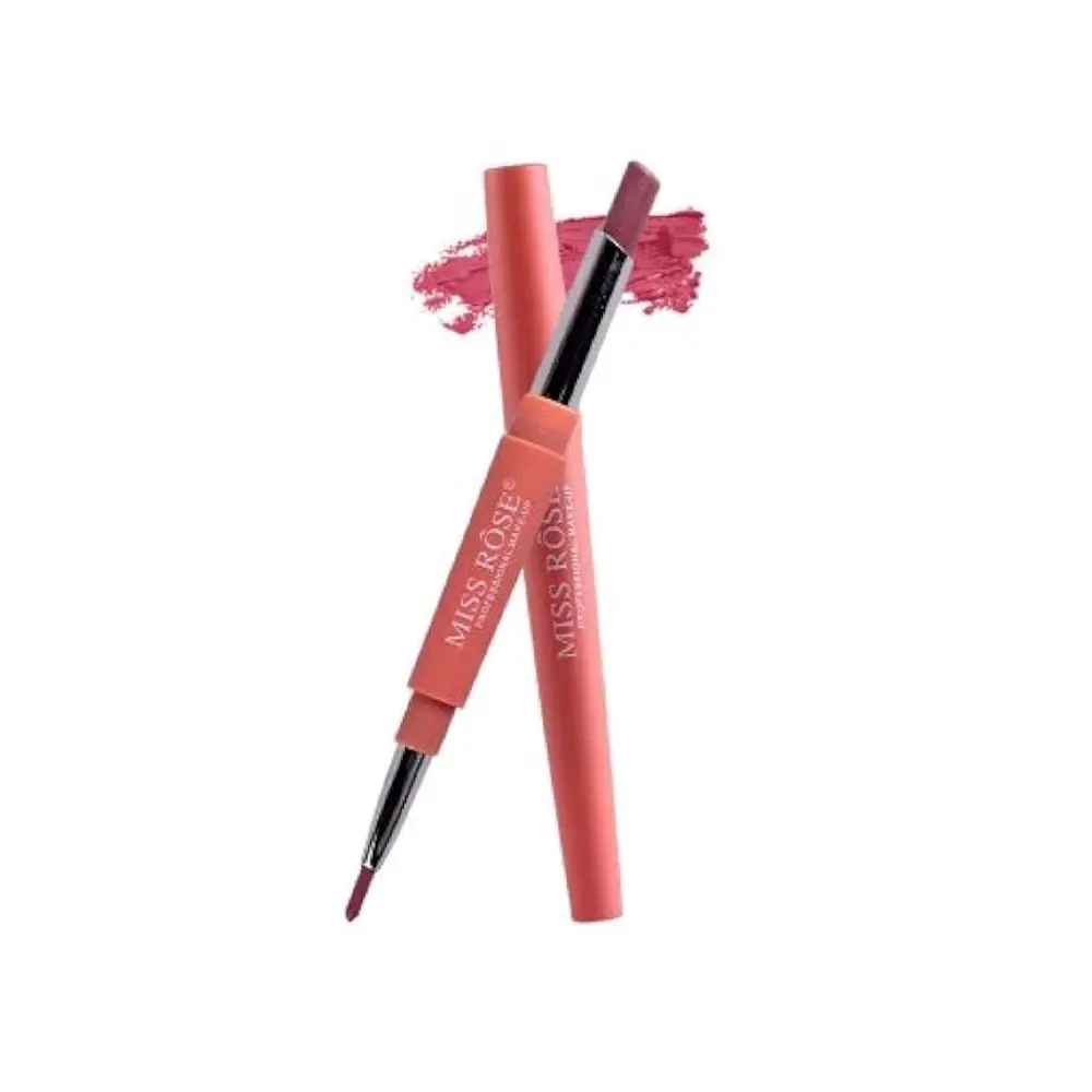 Miss Rose Professional Makeup High Pigment Lip Liner 2 In 1 Lipstick 7102-001B 07 Violet Fatale 2.1G