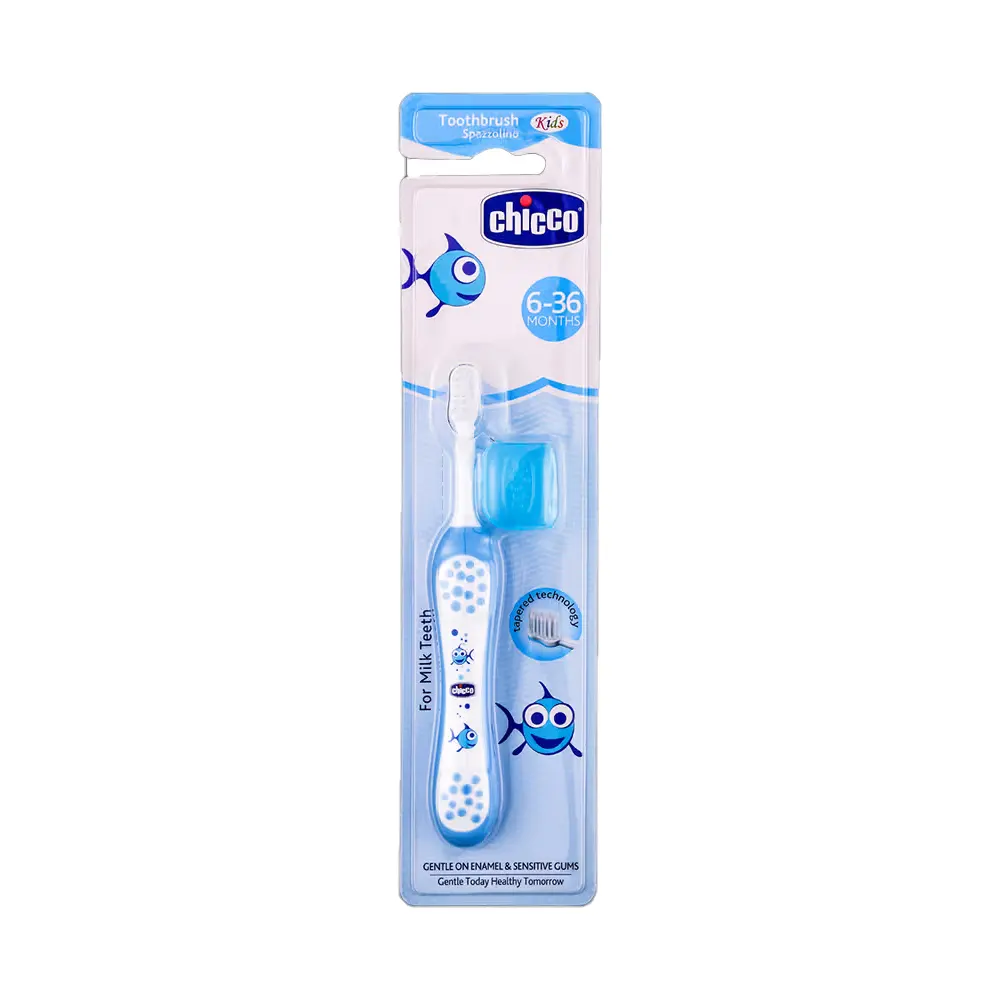 Chicco Kids Toothbrush Extra Soft For Milk Teeth 6-36 Months Gentle On Enamel &Amp; Sensitive Gums 1N.