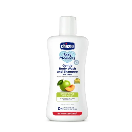 Chicco Baby Moment Gentle Body Wash &Amp;Shampoo(Green Apple&Amp;Peach) 100Ml
