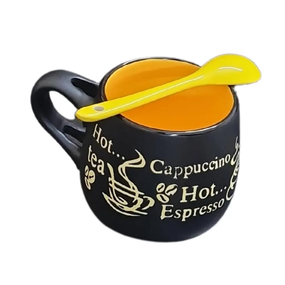 Ceramic Coffee Mug With Spoon Hm-264 1N