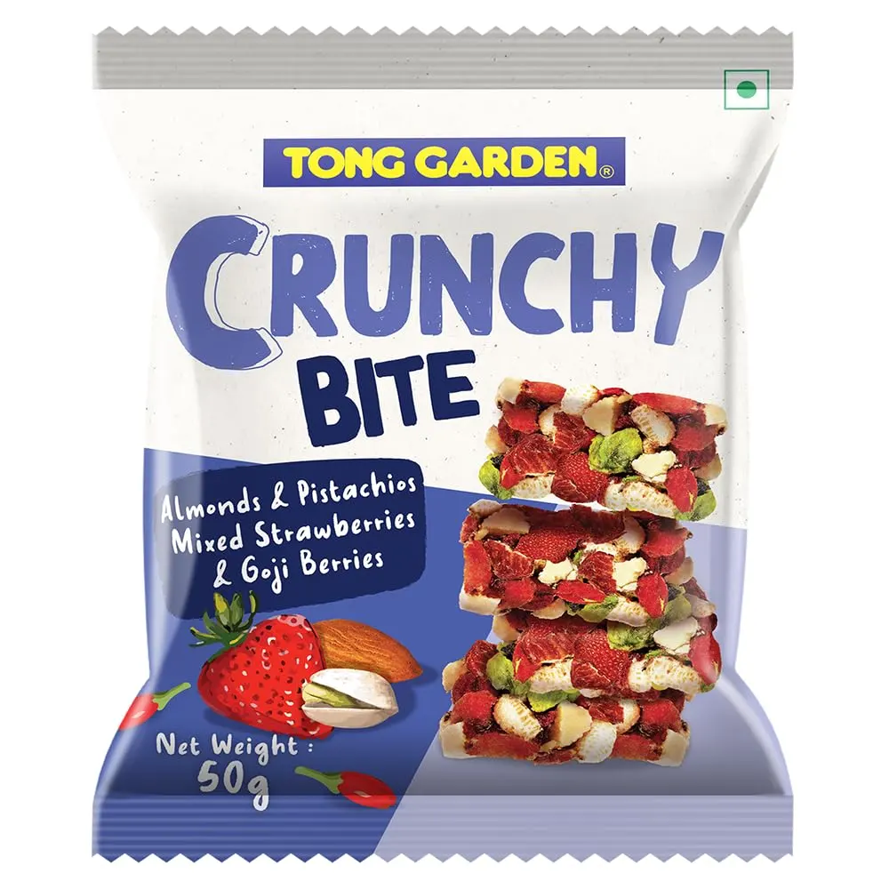 Tong Garden Crunchy Bite Almonds & Pistachios Mixed Straeberries & Goji Berries 50G