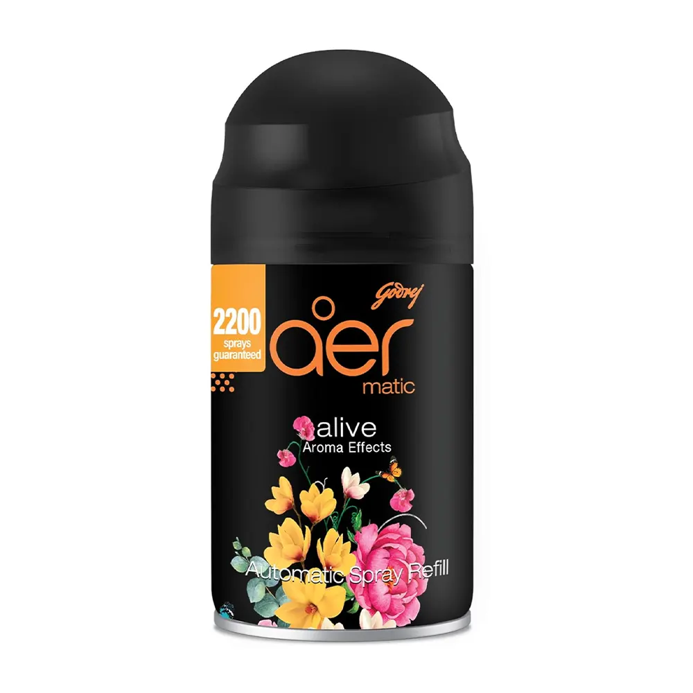 Godrej Aer Matic Alive Aroma Effects Automatic Spray Refill 225Ml