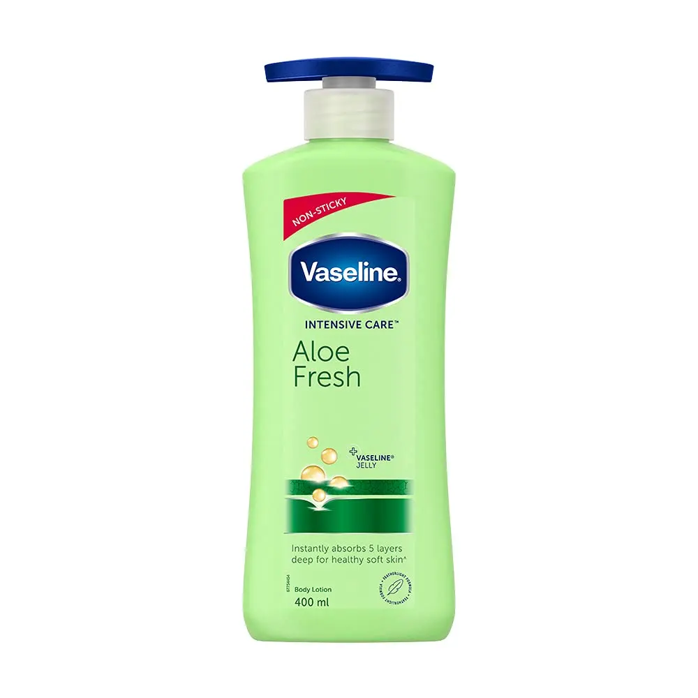 Vaseline Intense Care Aloe Fresh 24Hr Long Lasting Moisturization Aloe Vera Extract Serum In Lotion 400Ml