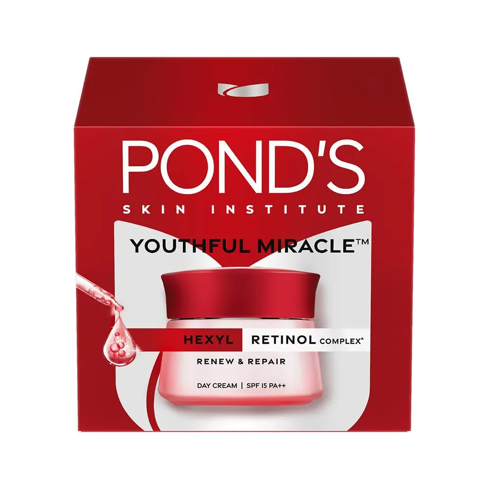 Ponds Skin Institute Youthful Miracle Hexyl Retinol Complex Spf 15 Pa++ Renew And Repair Day Cream 35G