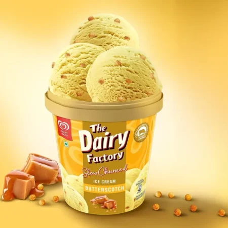 KWALITY WALL'S THE DAIRY FACTORY SLOW CHURNED BUTTERSCOTCH TUB 700ML
