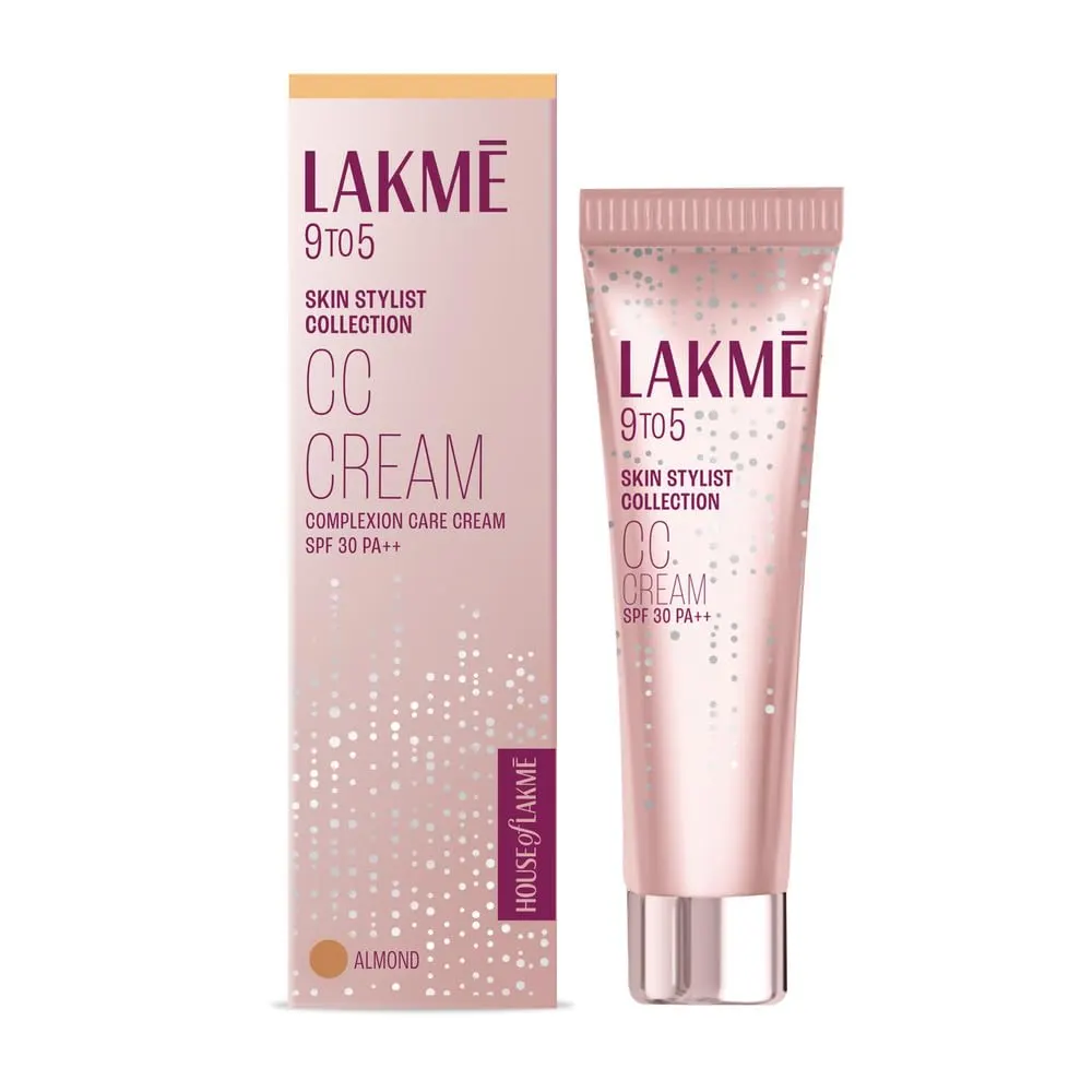 Lakme 9 To  Skin Stylist Collection Cc Cream Complexion Care Cream Spf 30 Pa++ 04 Almond 30G
