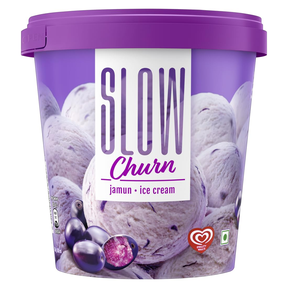 Kwality Wall'S Slow Churn Jamun Tub 500Ml