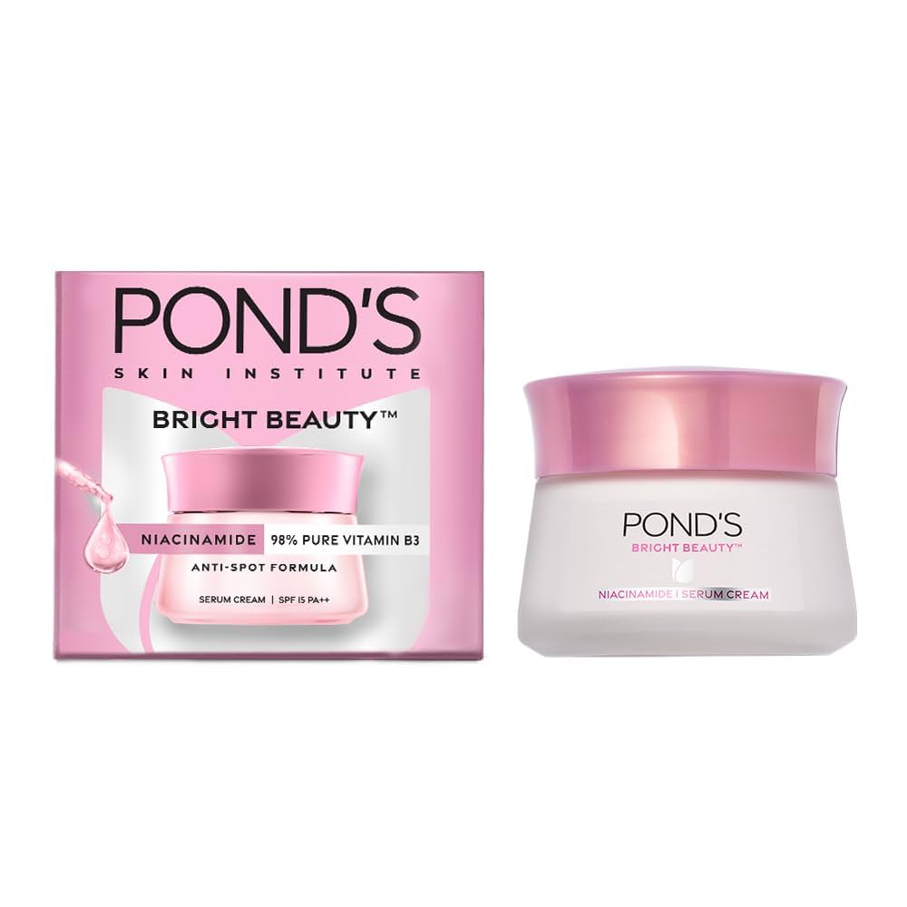 Ponds Skin Institute Bright Beauty Serum Cream Niacinamide 98% Pure Vitamin B3 Anti Spot Formula 23G