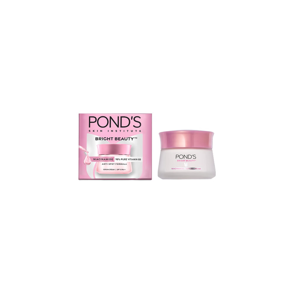 Ponds Skin Institute Bright Beauty Serum Cream Niacinamide 98% Pure Vitamin B3 Anti Spot Formula Spf 15 Pa++ 34G