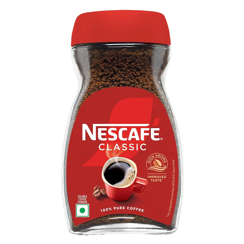 Nestle Nescafe Classic Soluble Coffee Powder 180G + Free Glass