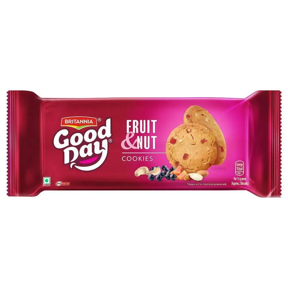 Britannia Good Day Fruit &Amp; Nut Cookies 5N X 90G = 450G