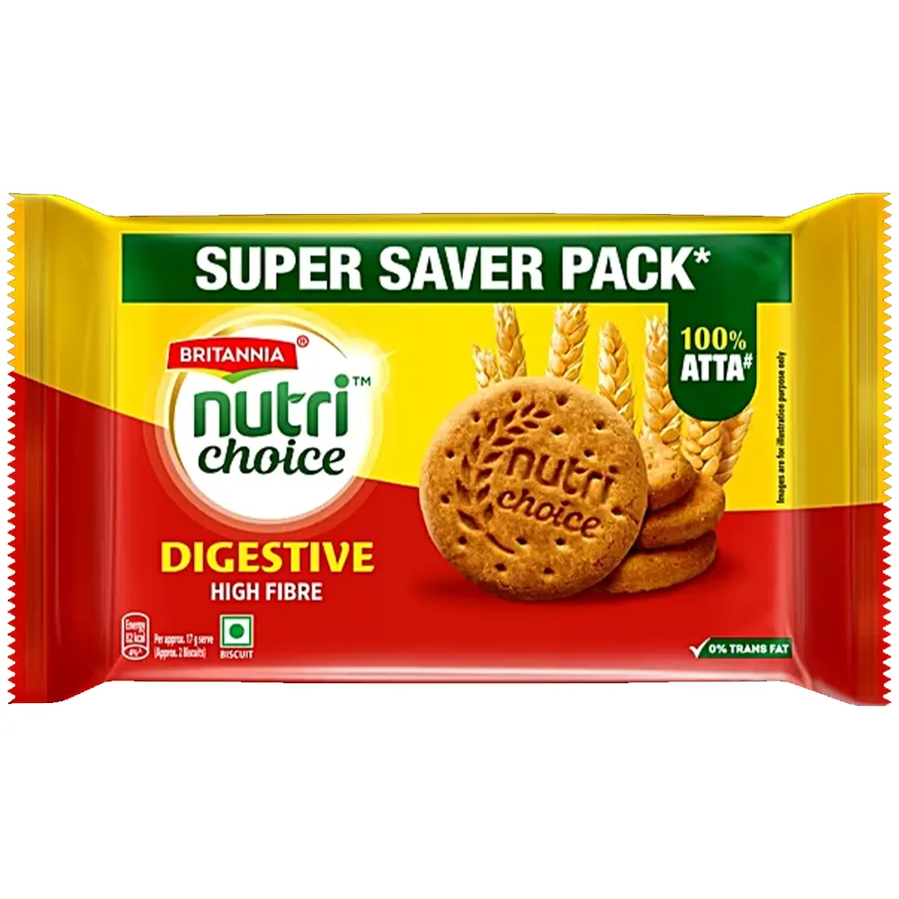 Britannia Nutri Choice Digestive High Fibre Biscuit 5Nx192G= 960G