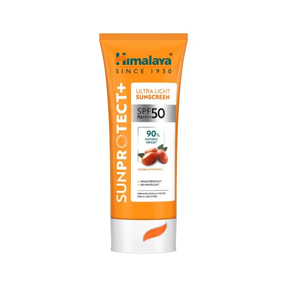 Himalaya Sun Protect+ Ultra Light Sunscreen Jojoba &Amp; Vitamin E Spf50 Pa++++ 50G