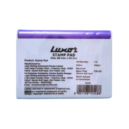 Luxor Stamp Pad Violet 88Mm X 54Mm 1N