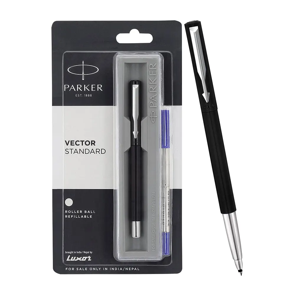 Parker Vector Standard Chrome Trim Roller Ball Pen 1N