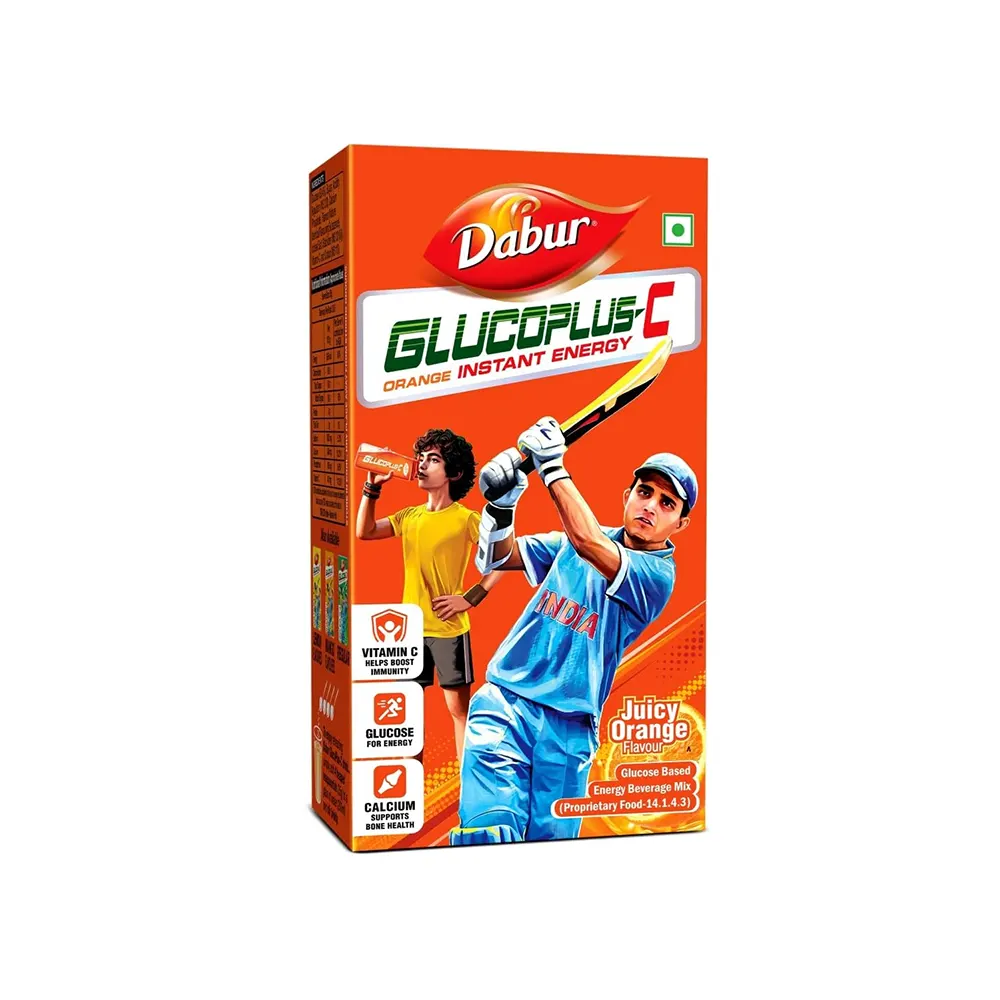 Dabur Orange Glucoplus C Instant Enrergy Juicy Lemon Flavour 75G+50G Extra= 125G