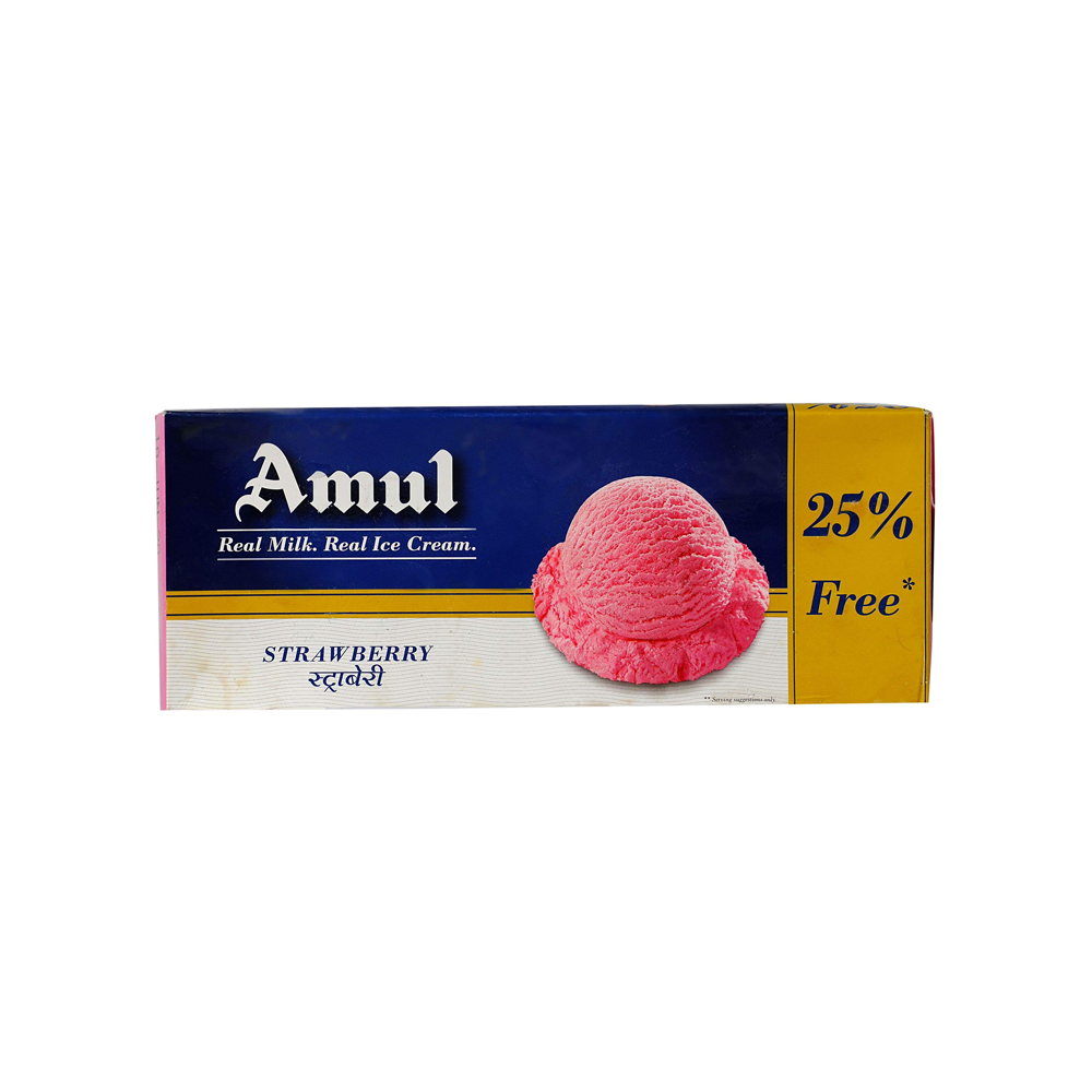 Amul Real Milk Real Ice Cream Strawberry 1.25L
