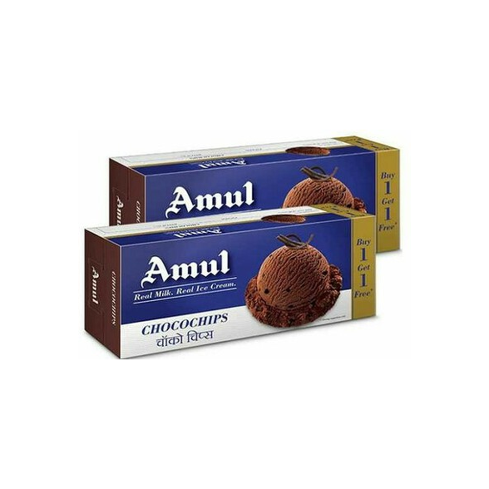 Amul Real Milk Real Ice Cream Chocochips 1.25Ltr