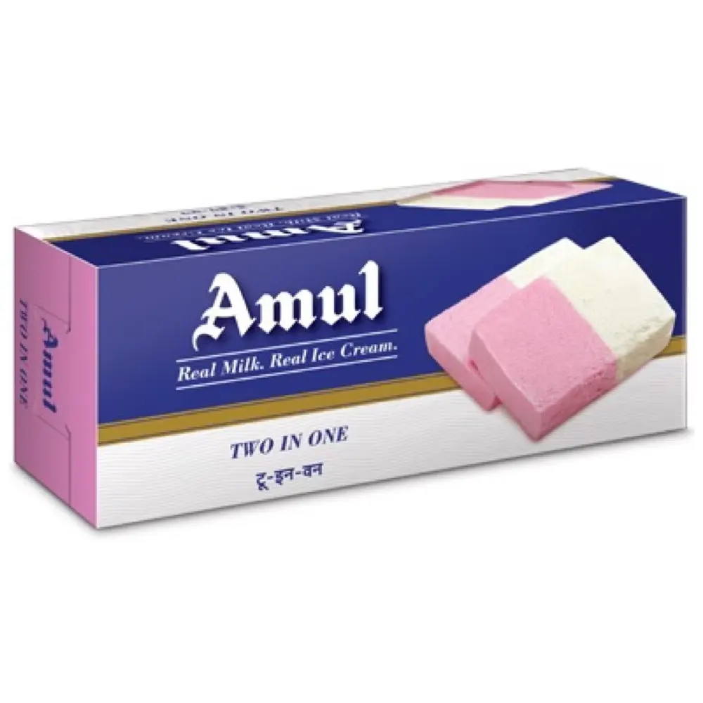 Amul Real Milk Real Ice Cream Two In One 2Ltr