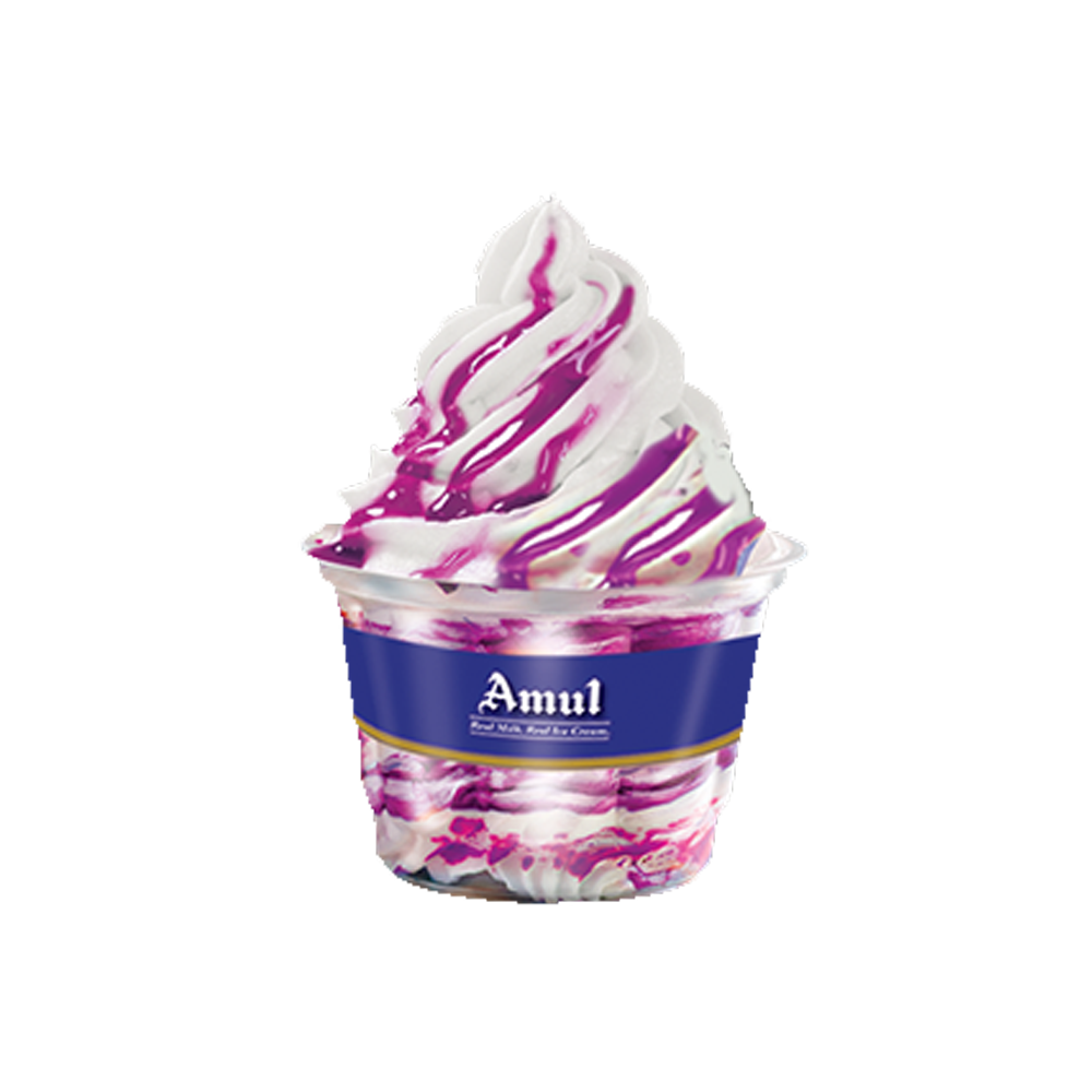 Amul Real Milk Real Ice Cream Sundae Black Currant 100 Ml
