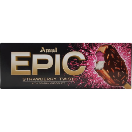 AMUL EPIC STRAWBERRY TWIST WITH BELGIAN CHOCOLATE 80ML