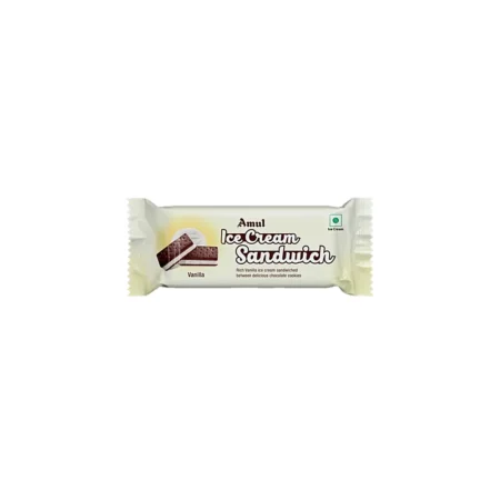 Amul Real Milk Real Ice Cream Sandwich Cake Vanilla 80Ml