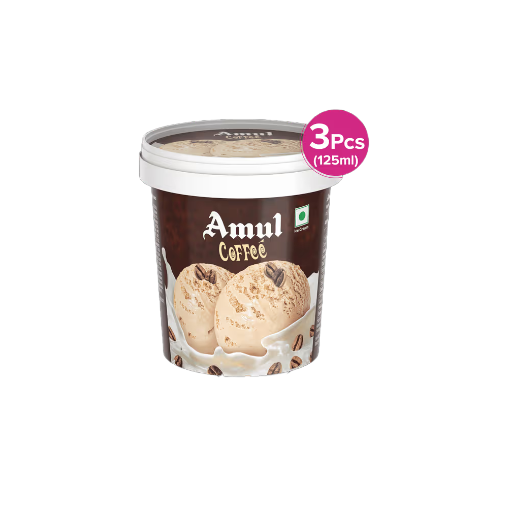 Amul Real Milk Real Ice Cream Jumbo Cup Coffee 125Ml