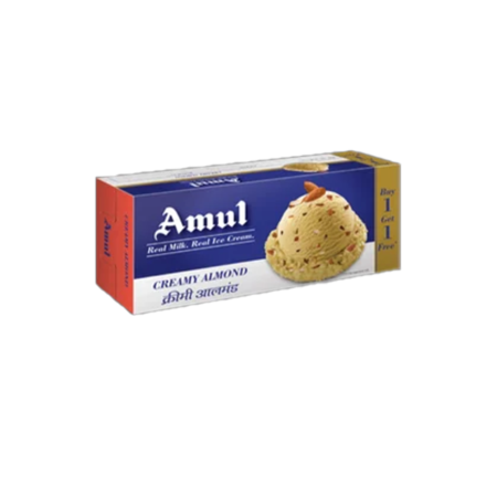 AMUL ICE CREAM CREAMY ALMOND 750ML