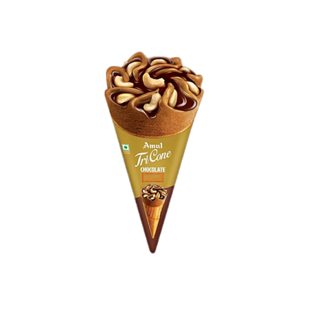 Amul Real Milk Real Ice Cream Tri Cone Chocolate  120Ml