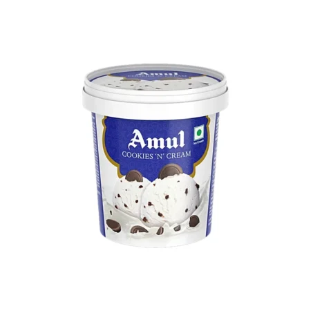 Amul Real Milk Real Ice Cream Cookies 'N' Cream 125Ml