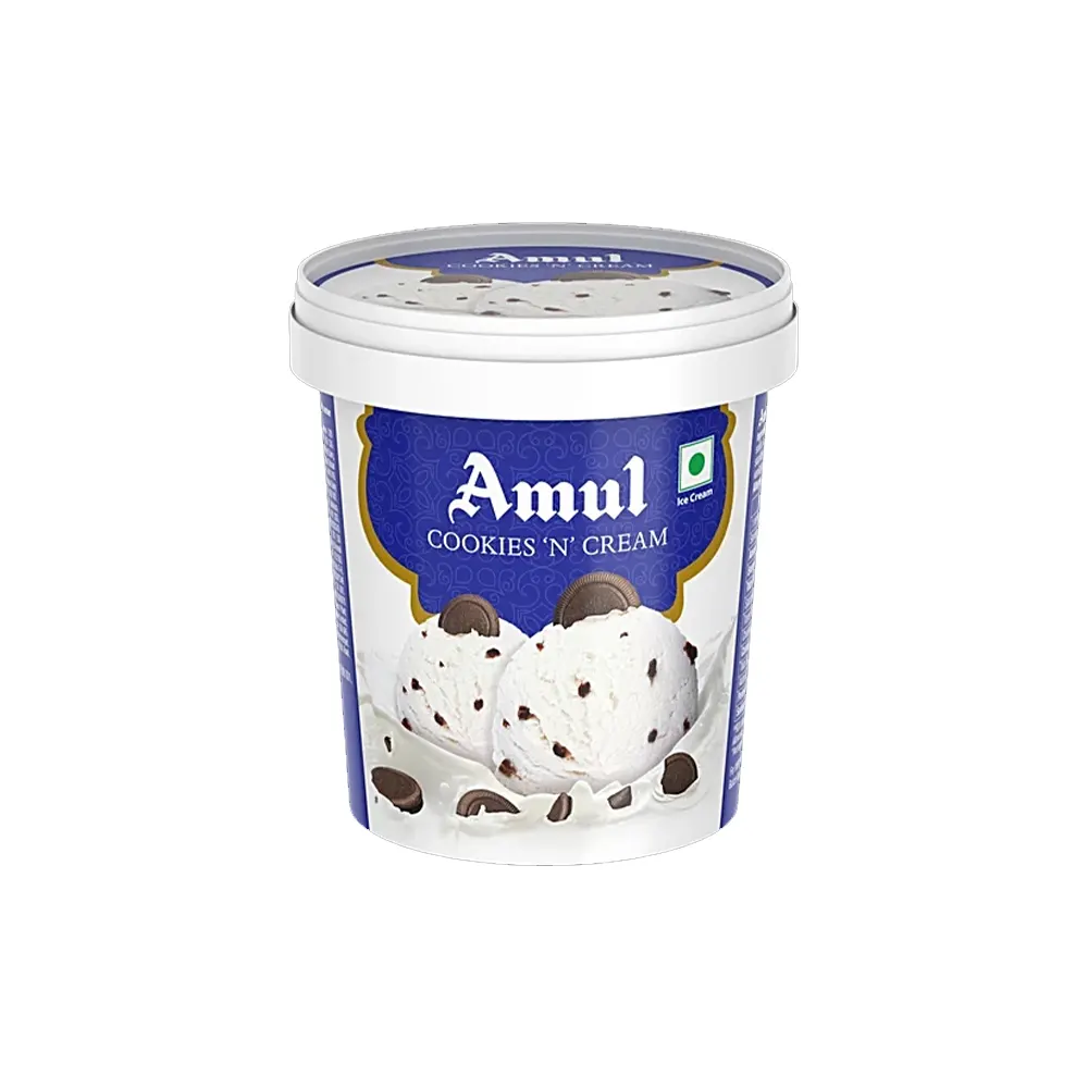 Amul Real Milk Real Ice Cream Cookies 'N' Cream 125Ml