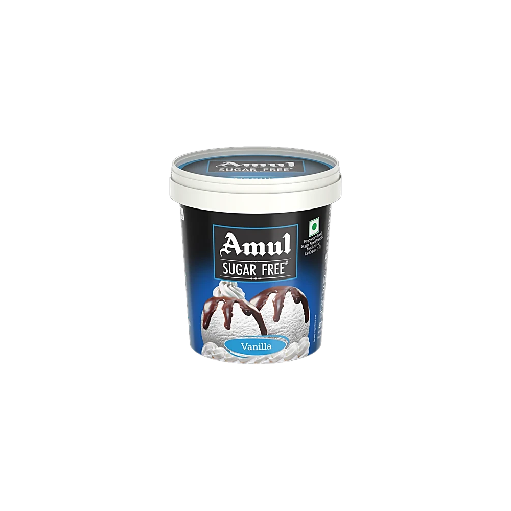 Amul Real Milk Ice Cream Sugar Free Vanilla 125Ml