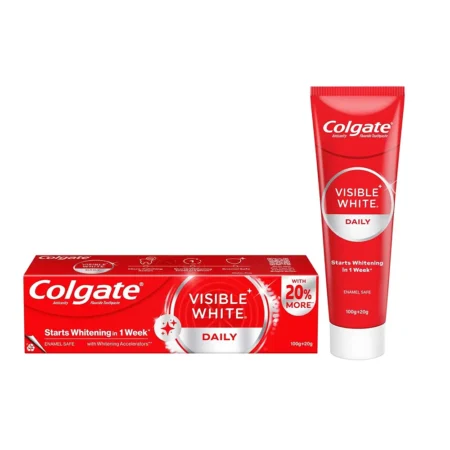 Colgate Visible White Daily Starts Whitening In 1 Week  100G+20G=120G