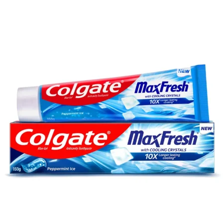 Colgate Max Fresh Blue Gel Anticavity Toothpaste With Cooling Crystals Peppermint Ice 2N X 81G + Free 38G