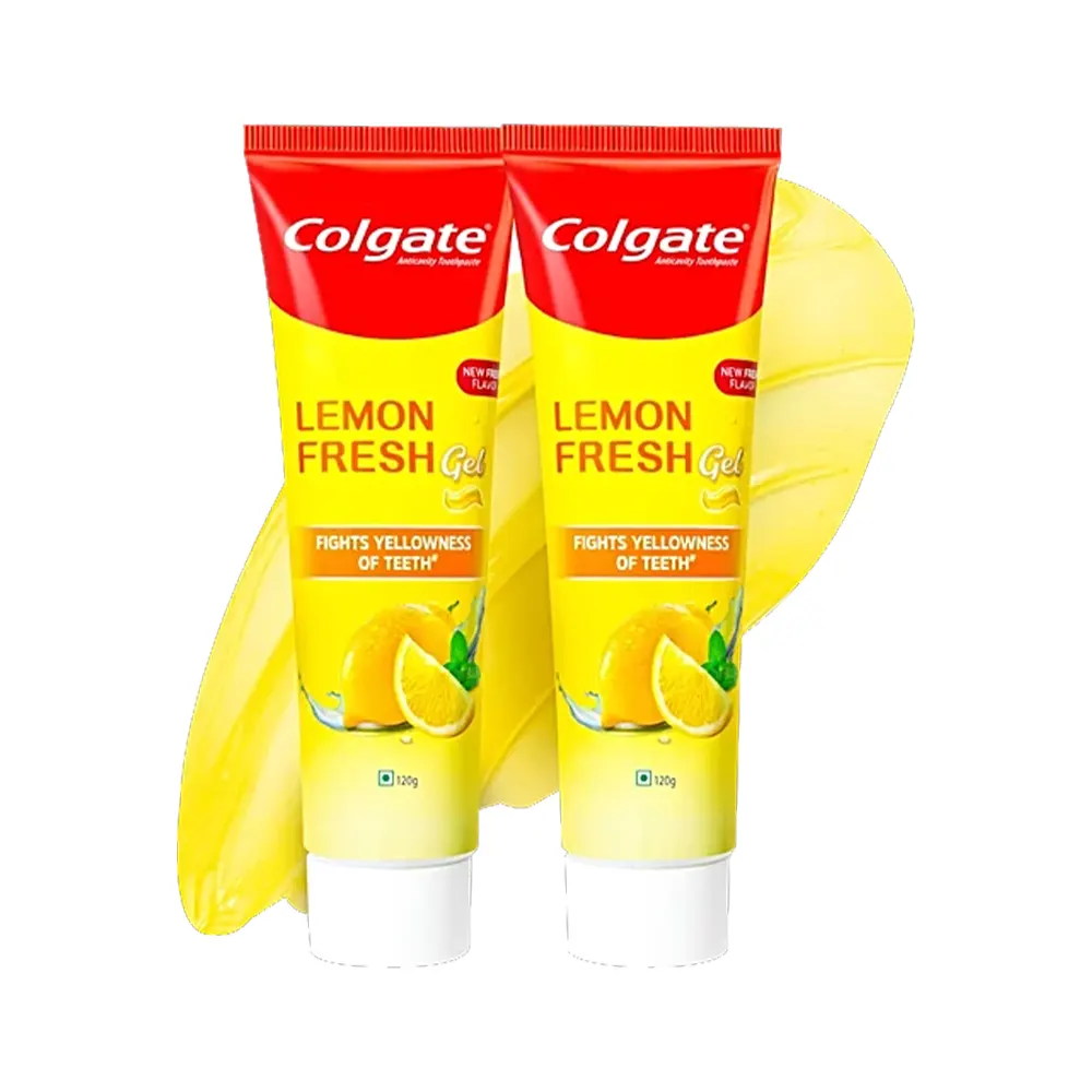 Colgate Anticavity Toothpaste Lemon Fresh Gel Fights Yellowness Of Teeth 2N X120G=240G