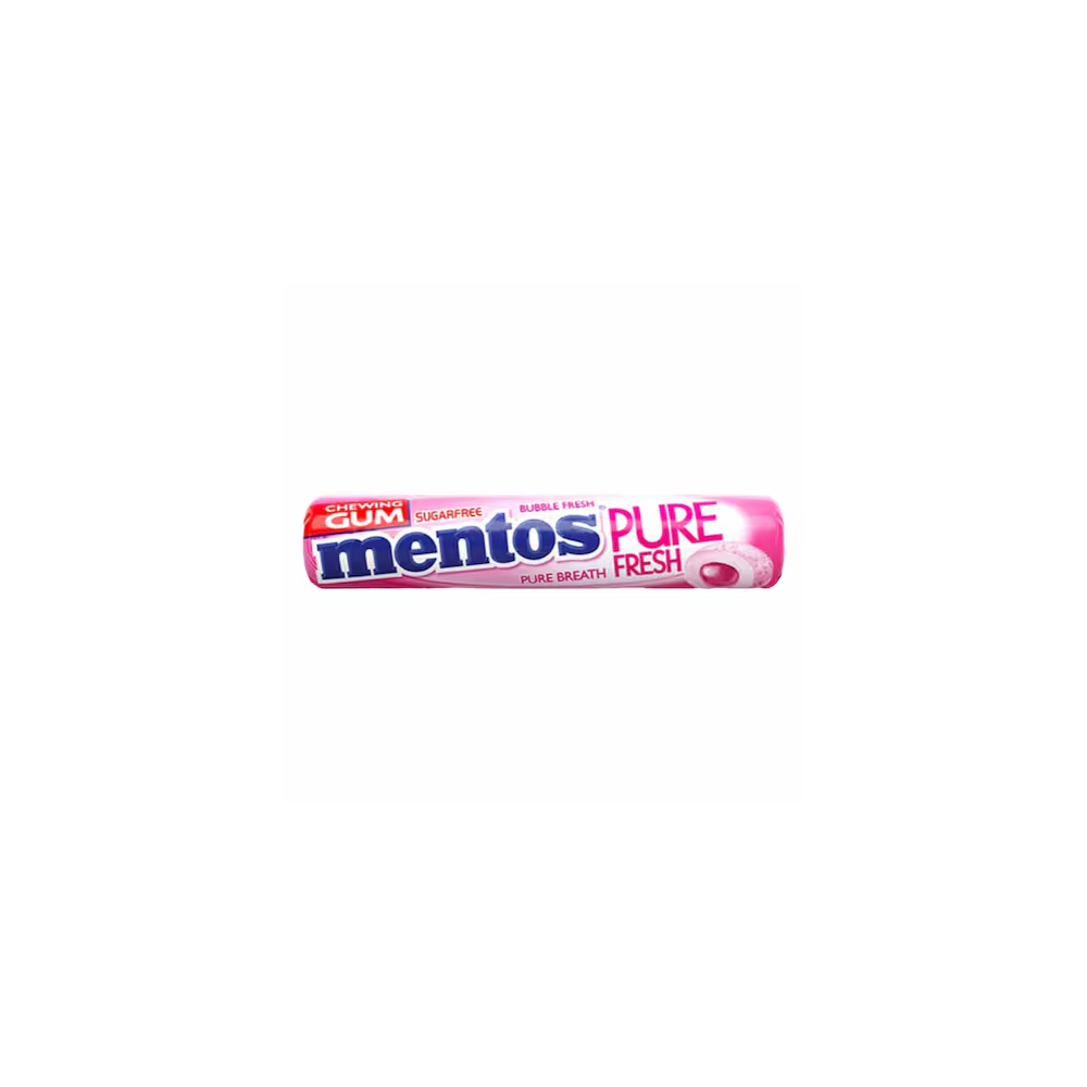 Mentos Pure Fresh Sugar Free Gum Strawberry Flavour Shewing Gum 15.6G