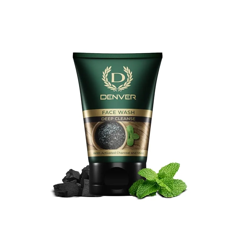 Denver Face Wash Deep Cleanse With Activated Charcoal & Mint 100G