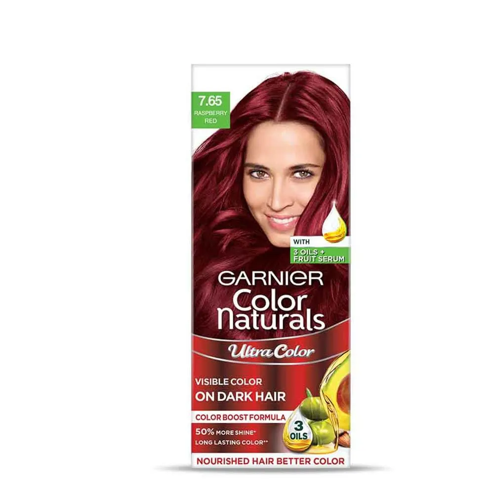 Garnier Color Naturals Ultra Color 7.65 Rasberry Red 55Ml + 50G