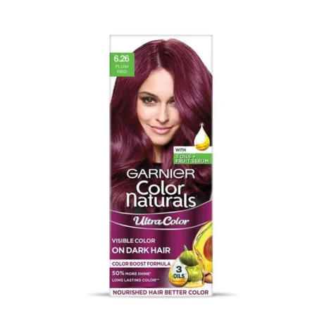 Garnier Ultra Natural Color 6.26 Plum Red With Free Scalp Massager 55Ml+50G