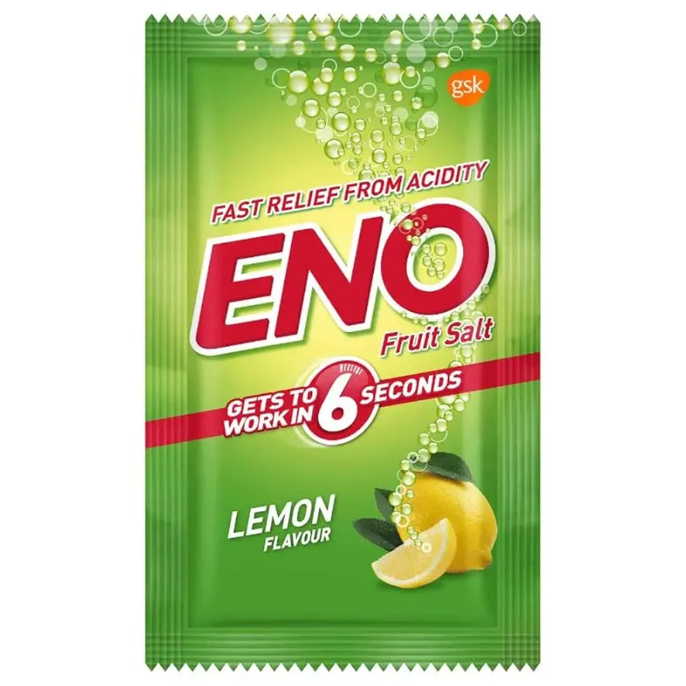 Eno Fruit Salt Fast Relief From Acidity Lemon Flavour Gets To Work In 6 Seconds 5G