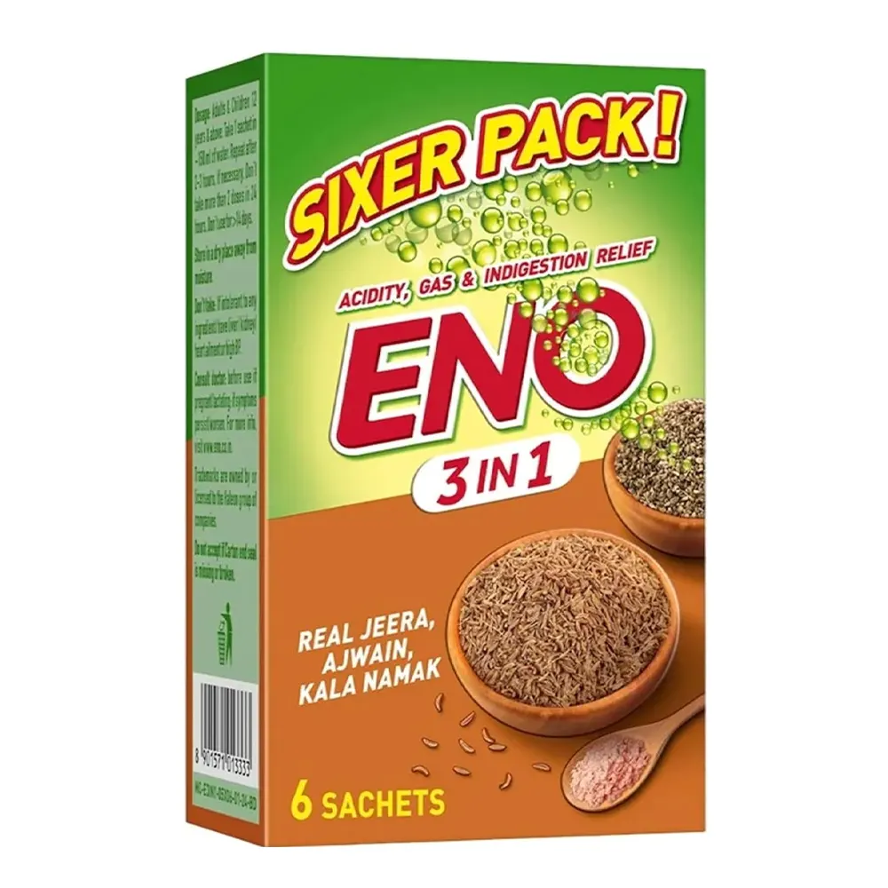 Eno 3 In 1 Real Jeera Ajwain Kala Namak 6N X 5G