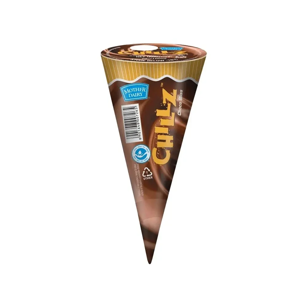 Mother Dairy Chillz Choco Bliss Cone 100Ml