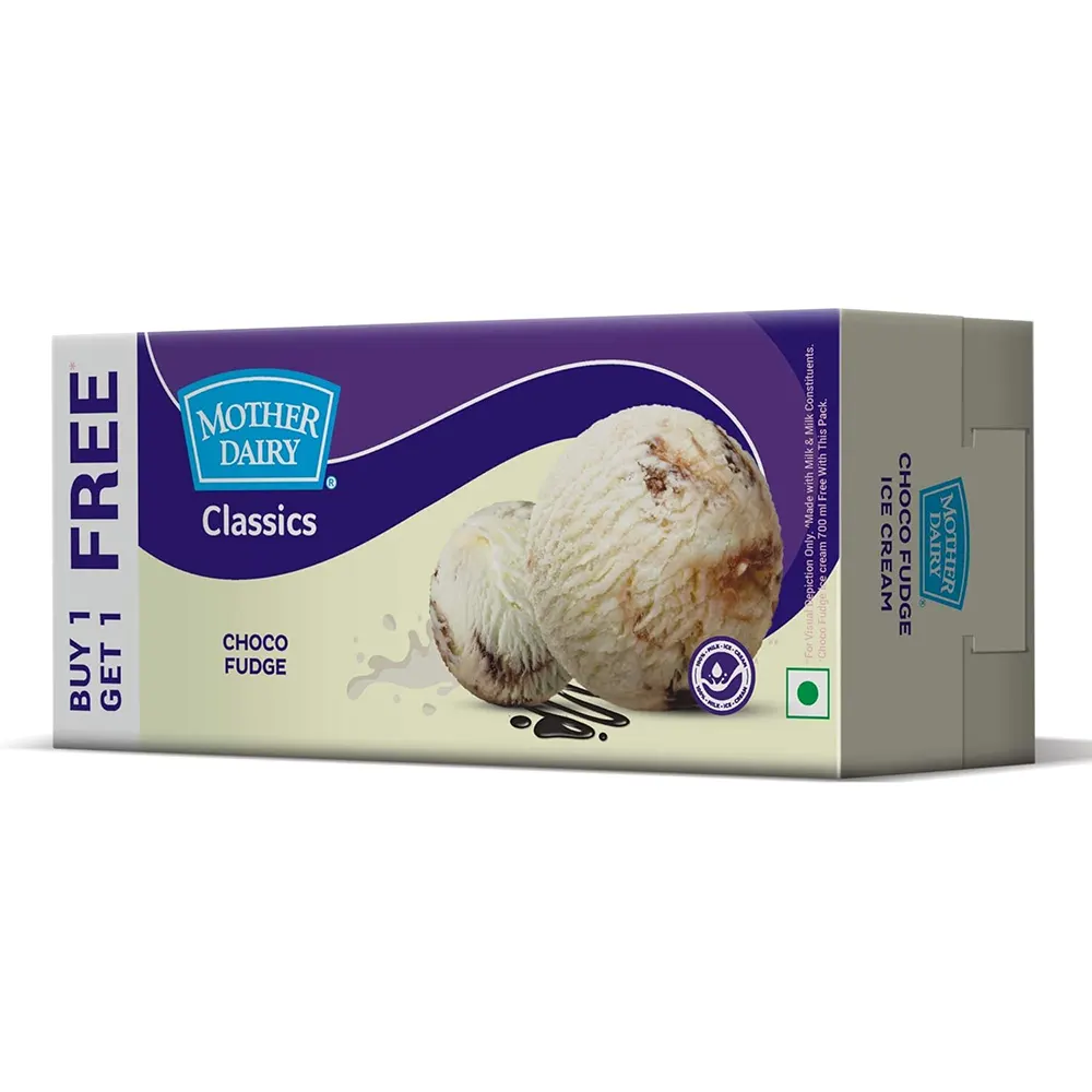 Mother Dairy Classics Choco Fudge Buy 1 Get 1 700Ml