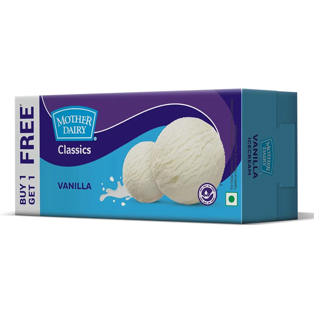 Mother Dairy Classics Vanilla Buy 1 Get 1 700Ml