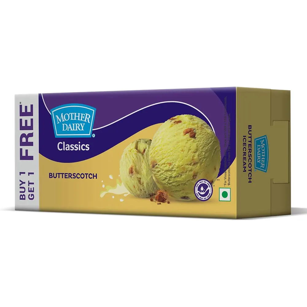 Mother Dairy Classics Butterscotch Buy 1 Get 1 700Ml