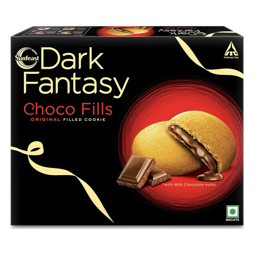 Itc Sunfeast Dark Fantasy Choco Fills Original Filled Cookie(24Pc * 9Gm) 216G